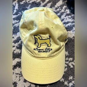 Zephyr Light Yellow Cap with Embroidered Dog OCNJ